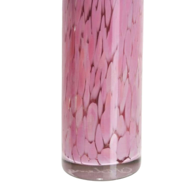 Mdina Hand Blown Pink Mottled Pink Vase