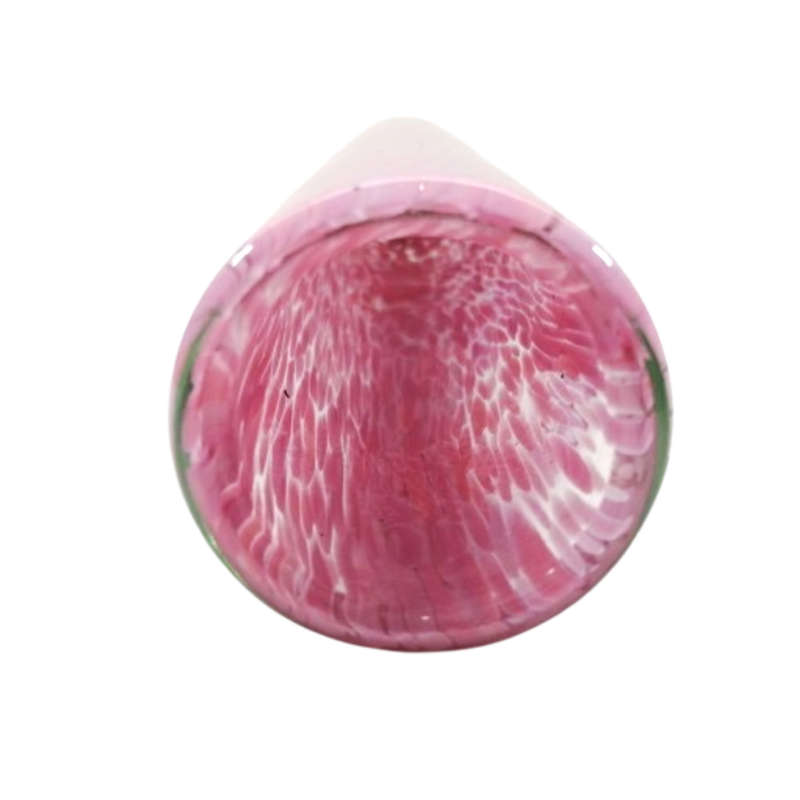Mdina Hand Blown Pink Mottled Pink Vase