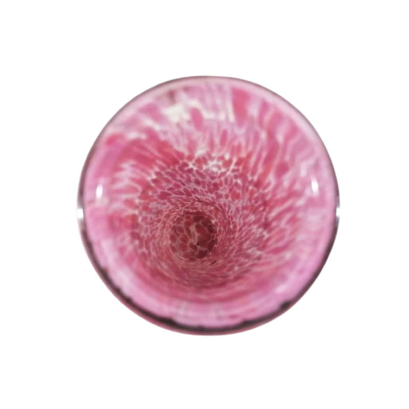 Mdina Hand Blown Pink Mottled Pink Vase