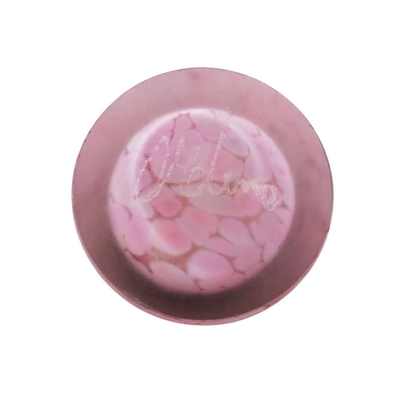 Mdina Hand Blown Pink Mottled Pink Vase