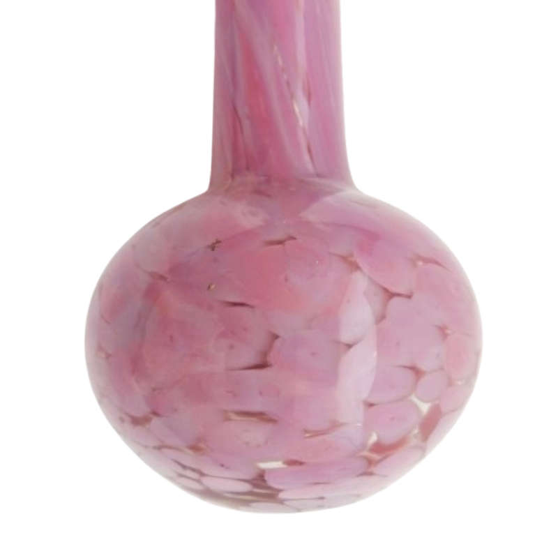 Mdina Hand Blown Pink Mottled Pink Vase