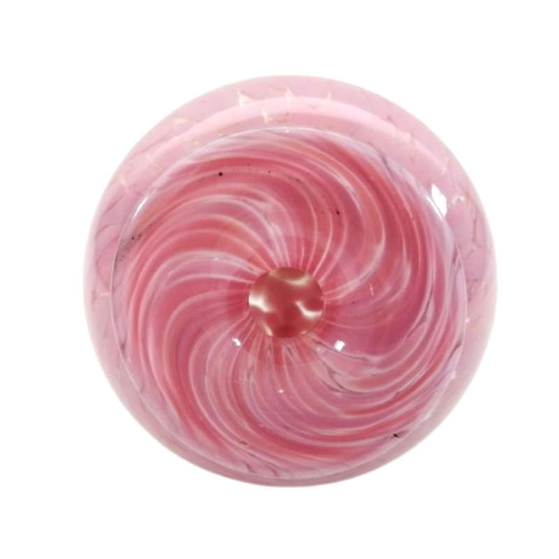 Mdina Hand Blown Pink Mottled Pink Vase