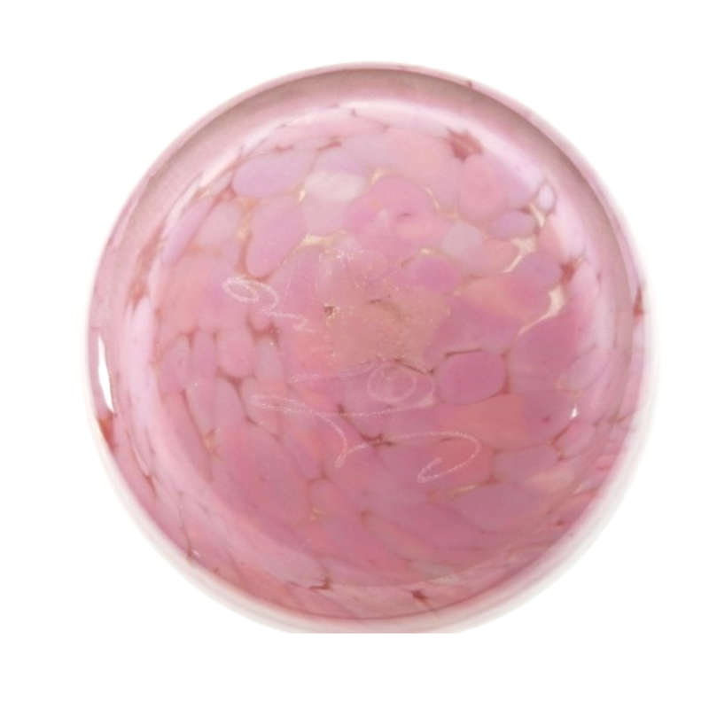 Mdina Hand Blown Pink Mottled Pink Vase