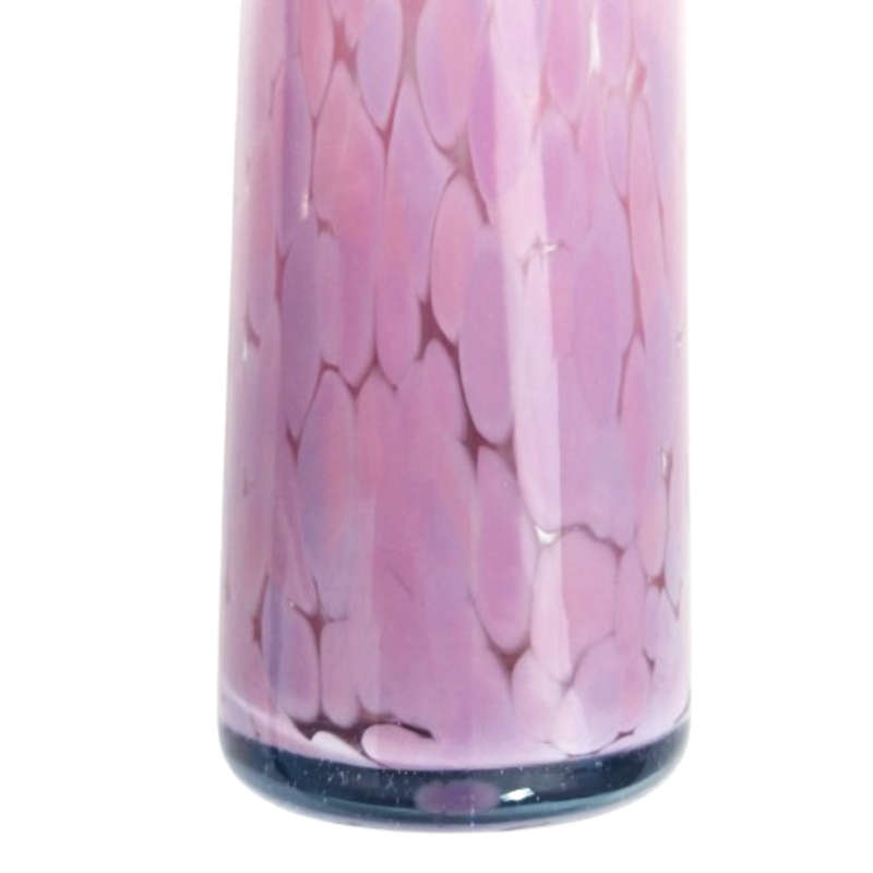 Mdina Hand Blown Pink Mottled Pink Vase