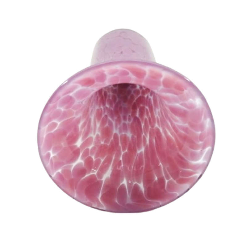 Mdina Hand Blown Pink Mottled Pink Vase