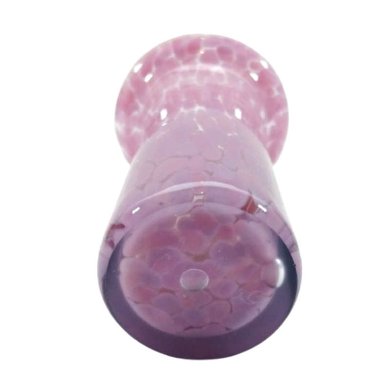 Mdina Hand Blown Pink Mottled Pink Vase