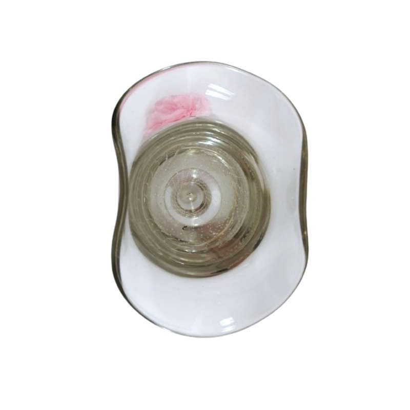 Orrefors Large Clear Glass Vase with Controlled Bubbles