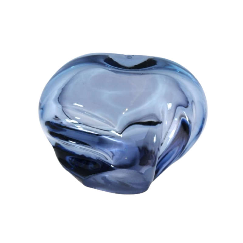 Murano Hand Blown Glass Blue Dish Bowl