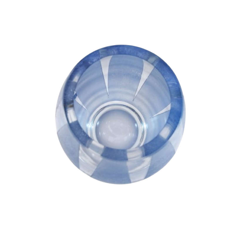 Stunning Blue and White Tall Glass Vase