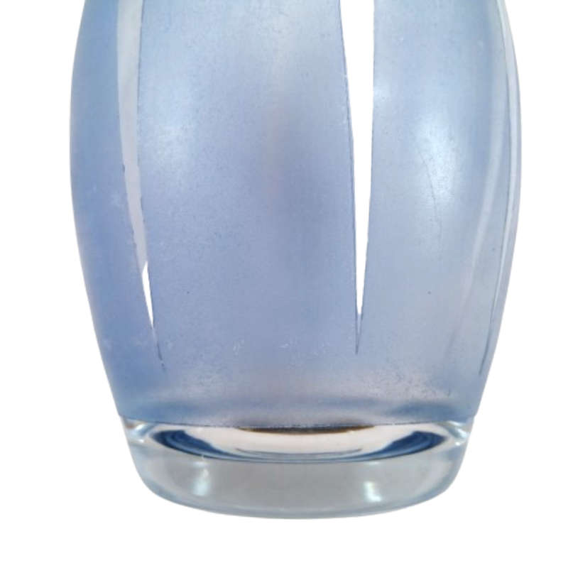 Stunning Blue and White Tall Glass Vase