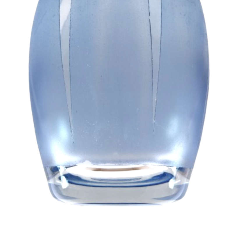 Stunning Blue and White Tall Glass Vase
