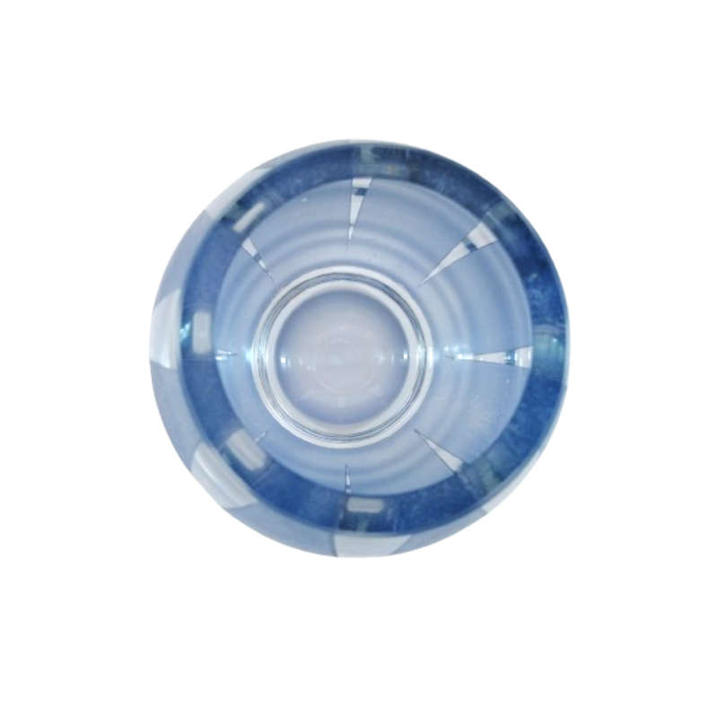 Stunning Blue and White Tall Glass Vase