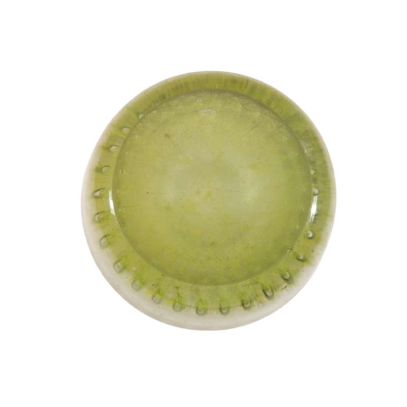 Murano Lime Green Bubble Inclusion Ashtray Bowl