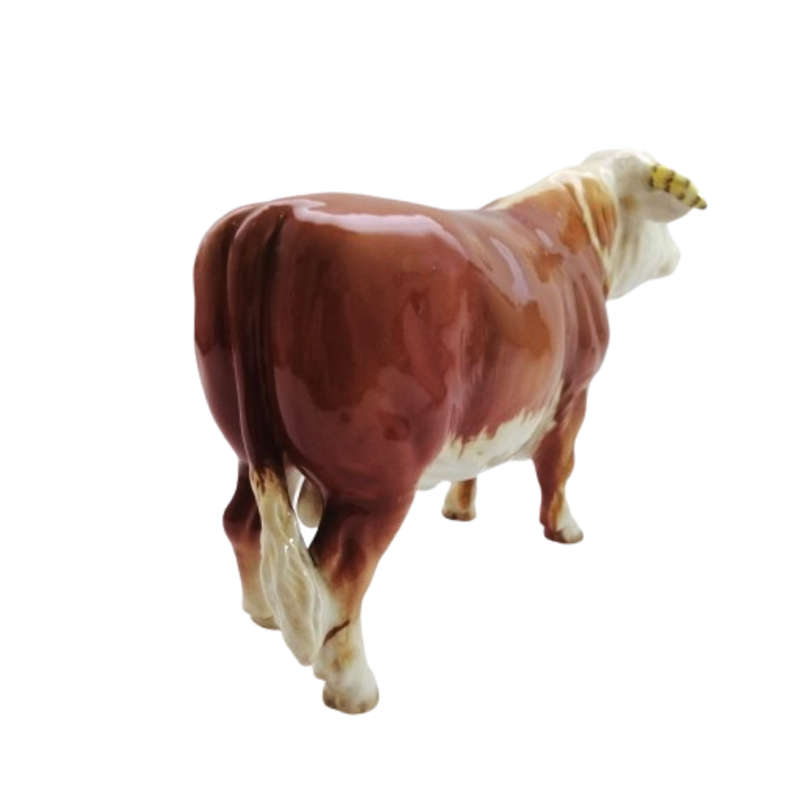 Beswick Old Early Vintage Porcelain Hereford Bull Cow