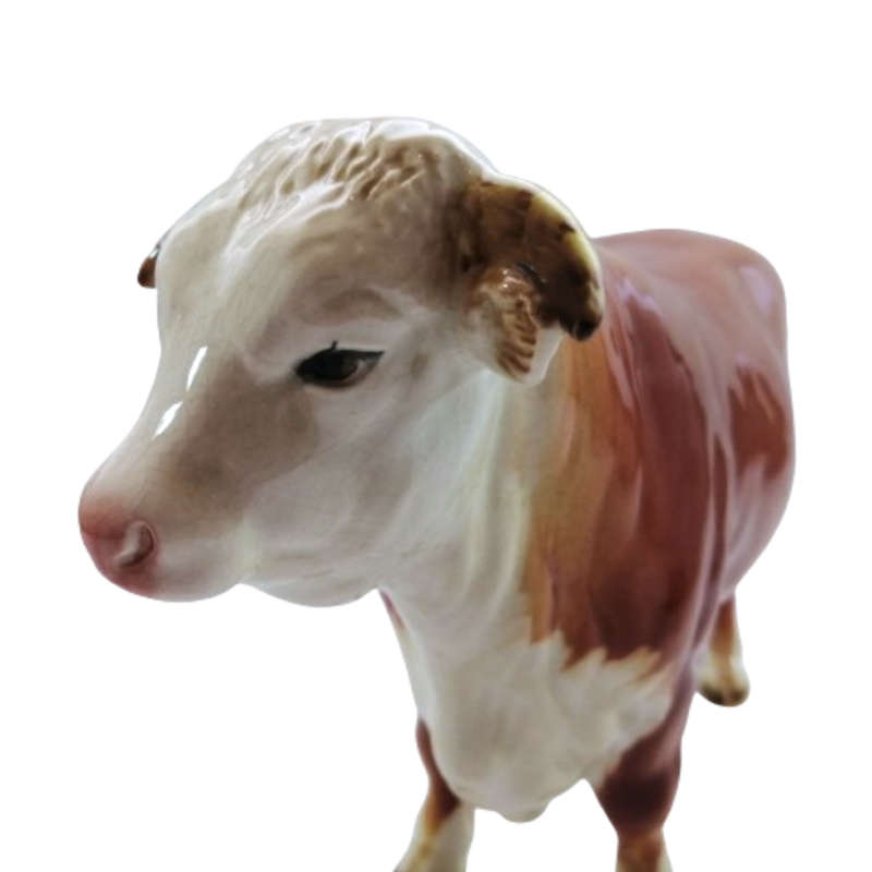 Beswick Old Early Vintage Porcelain Hereford Bull Cow