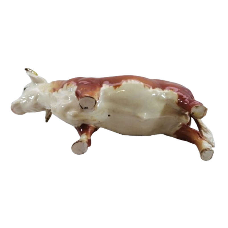 Beswick Old Early Vintage Porcelain Hereford Bull Cow