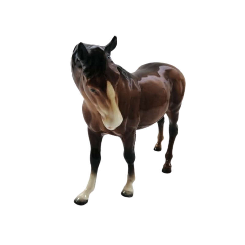 Beswick Brown Horse Figurine Mare Facing Left
