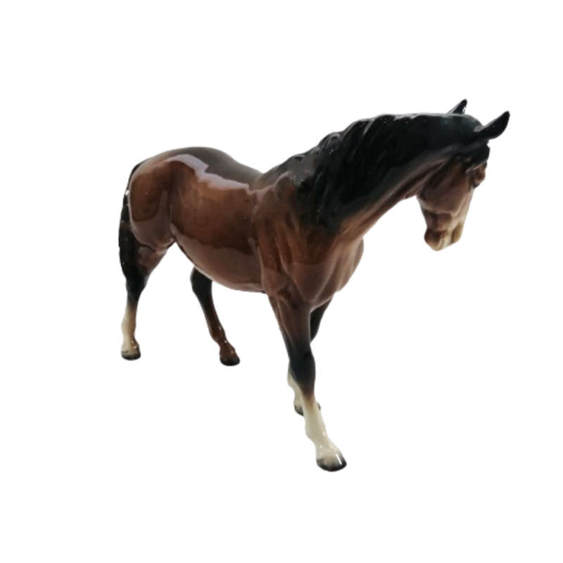 Beswick Brown Horse Figurine Mare Facing Left