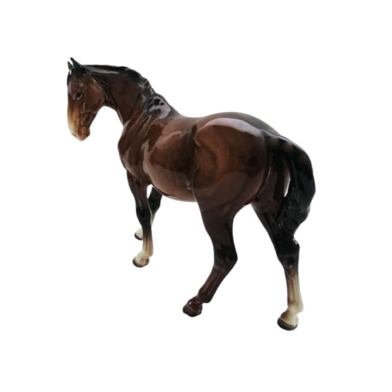 Beswick Brown Horse Figurine Mare Facing Left