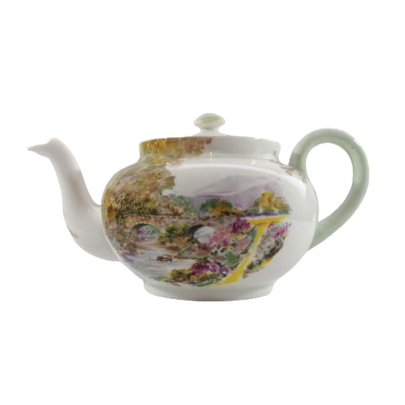 Shelley Fine Bone China Large Tea Pot Hand Painted Heather Decoration