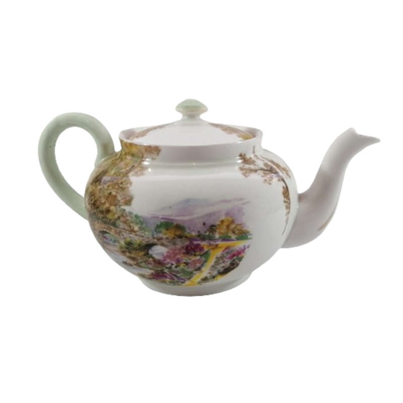 Shelley Fine Bone China Large Tea Pot Hand Painted Heather Decoration