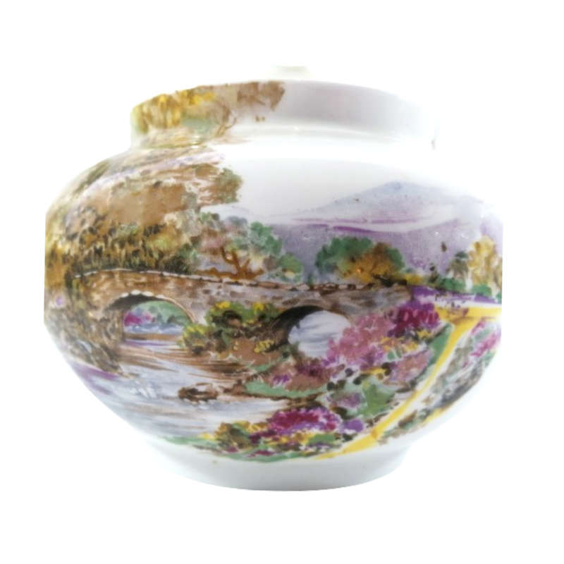 Shelley Fine Bone China Large Tea Pot Hand Painted Heather Decoration
