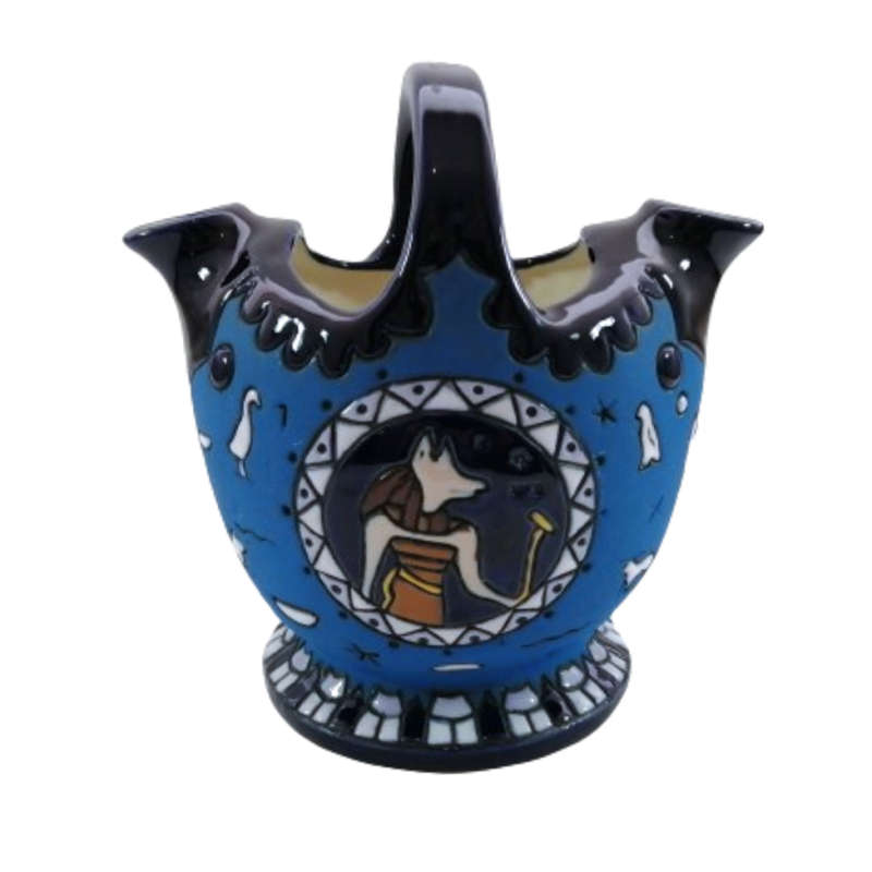 Amphora Czechoslovakian Neo Classical Egyptian Vase