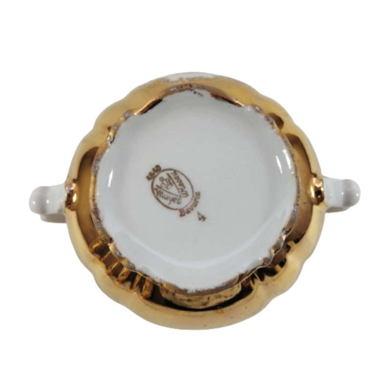 Antique Porcelain Gold Schaller Wiesau Bavaria Tea Set