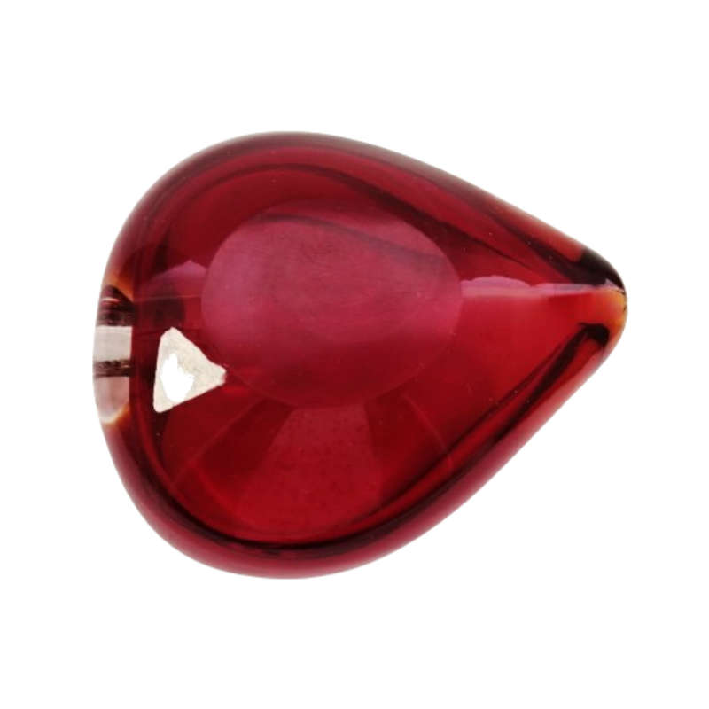 Murano Hand Blown Glass Red Heart Shape Dish Bowl