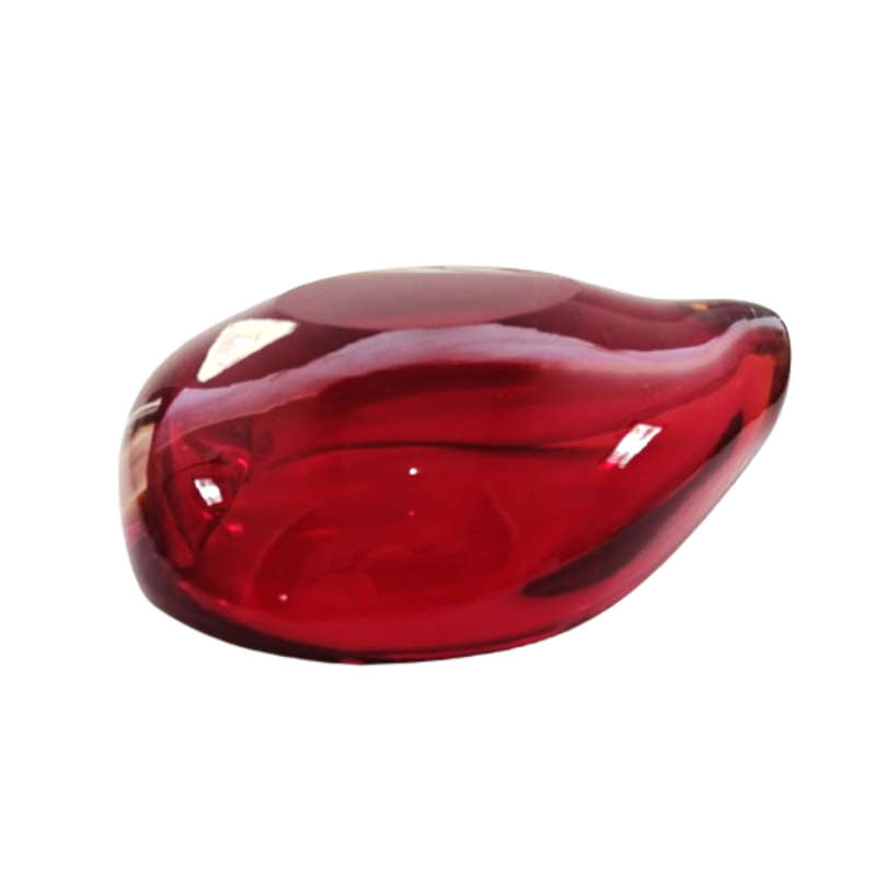 Murano Hand Blown Glass Red Heart Shape Dish Bowl