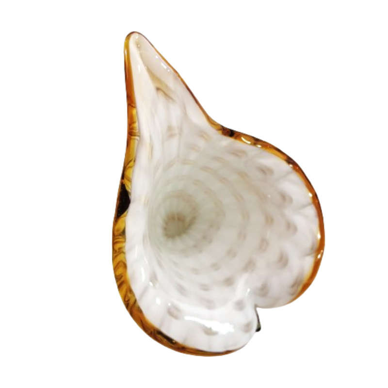 Stunning Hand Blown Art Glass Vase in the form of Shell