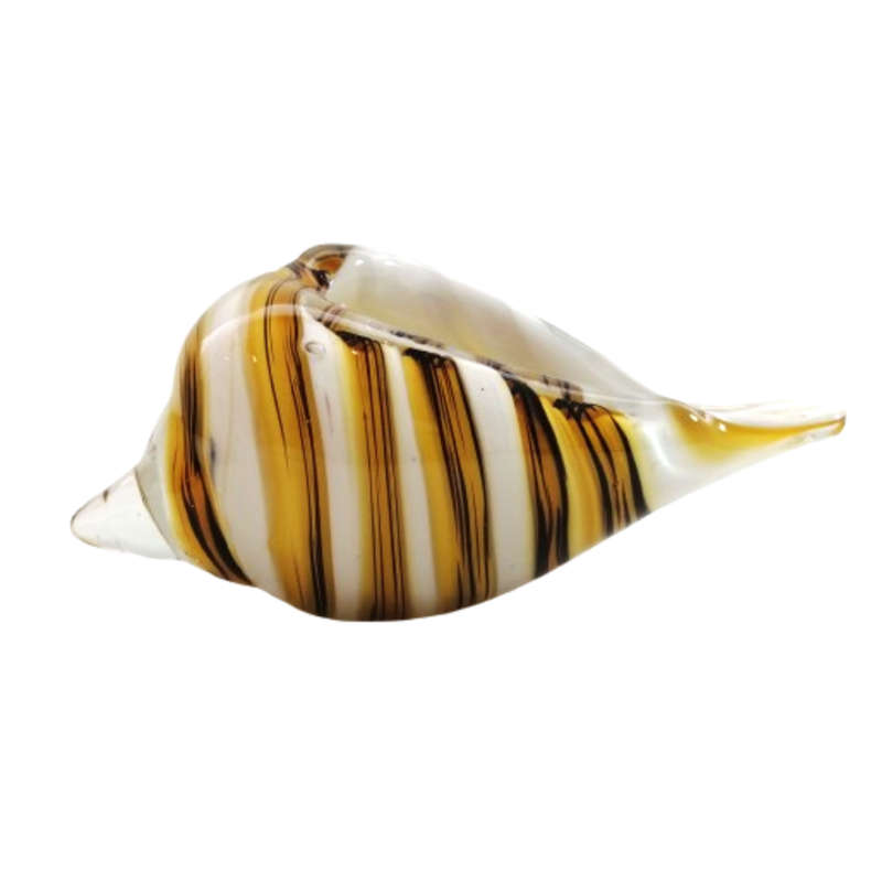 Stunning Hand Blown Art Glass Vase in the form of Shell