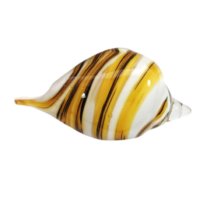 Stunning Hand Blown Art Glass Vase in the form of Shell