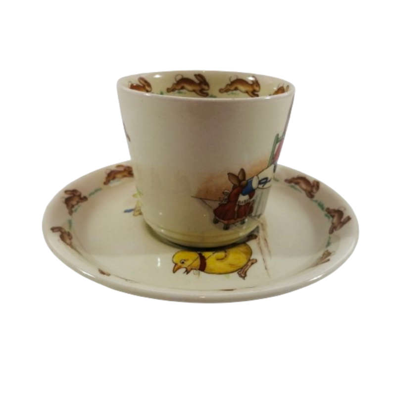 Royal Doulton Bunnykins 1937 - 1953 Signed Cup and Saucer