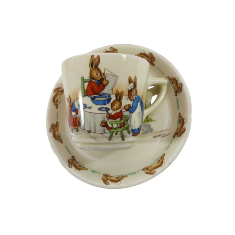 Royal Doulton Bunnykins 1937 - 1953 Signed Cup and Saucer
