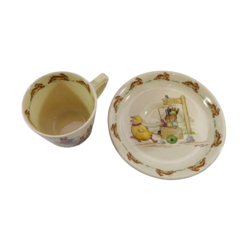 Royal Doulton Bunnykins 1937 - 1953 Signed Cup and Saucer