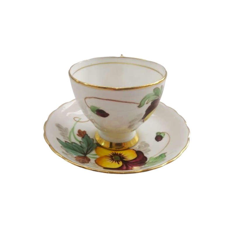 Tuscan Pansies Cup and Saucer Trio