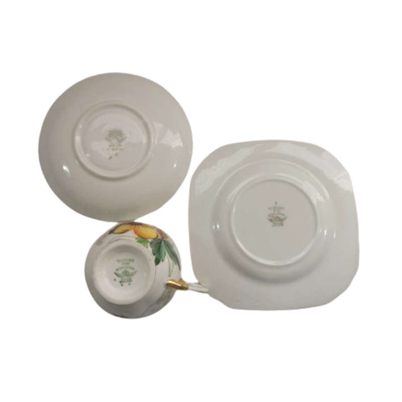 Tuscan Pansies Cup and Saucer Trio