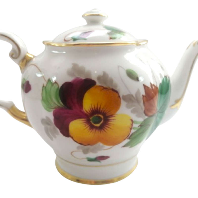 Tuscan Pansies Tea Pot,T-pot