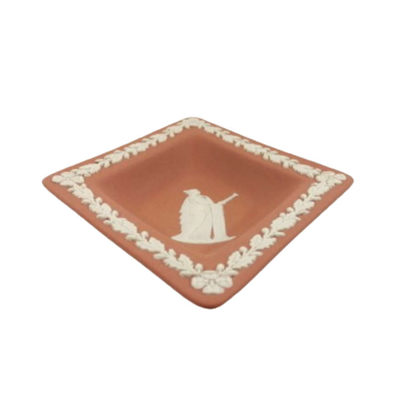 Wedgwood Terracotta Taupe Jasper Diamond Trinket Dish