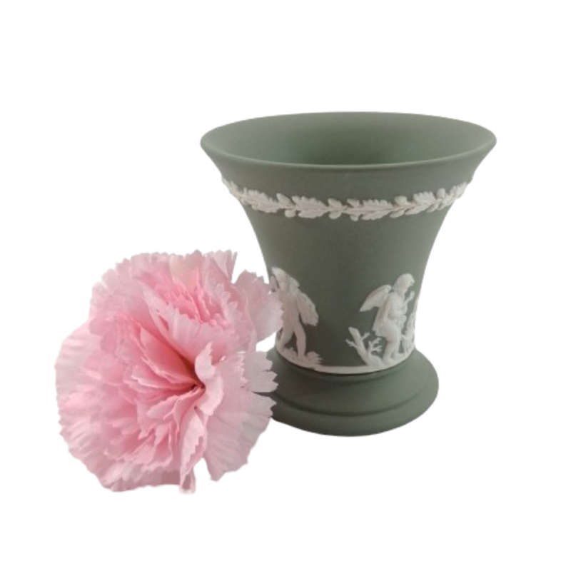 Wedgwood Jasper Sage Green Vase