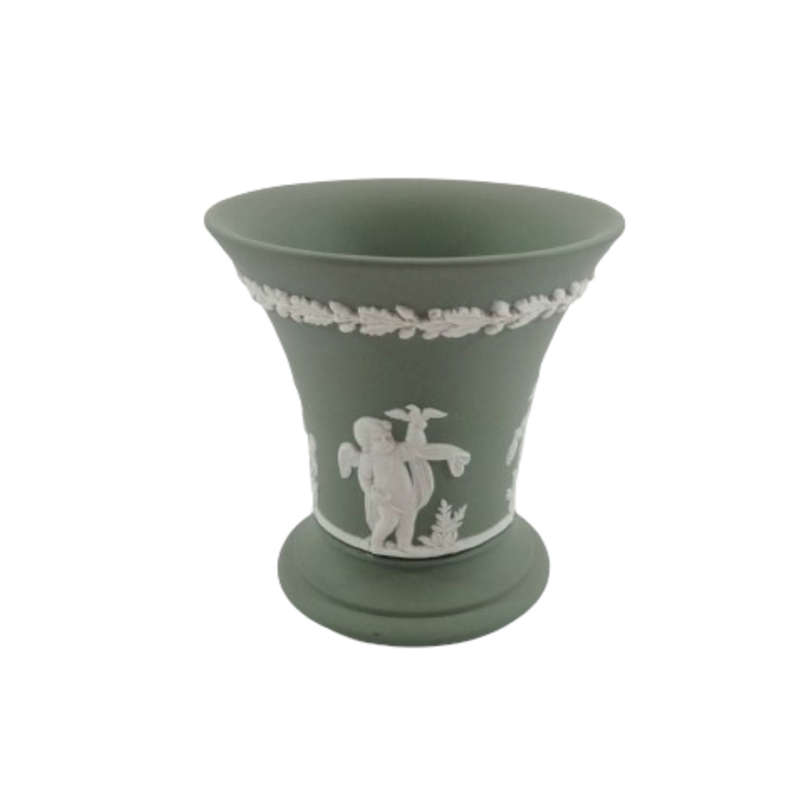 Wedgwood Jasper Sage Green Vase