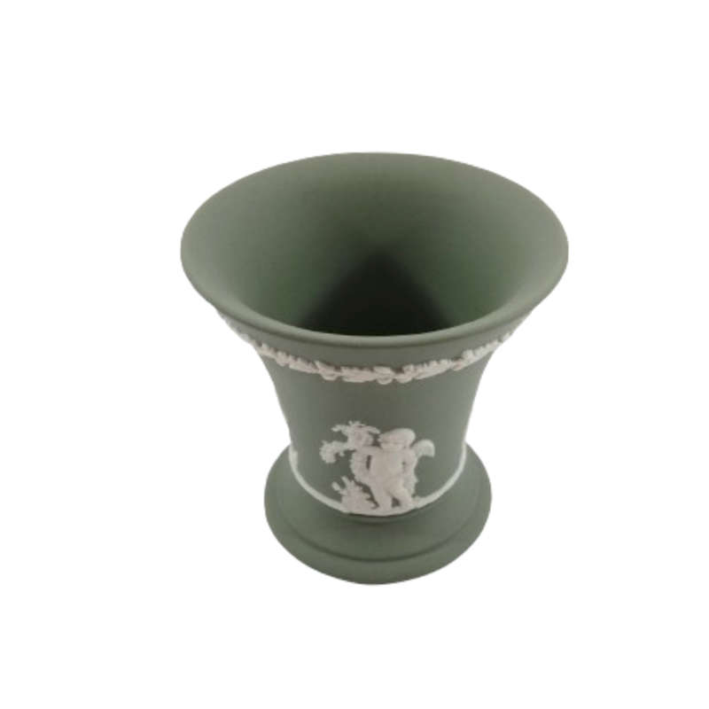 Wedgwood Jasper Sage Green Vase