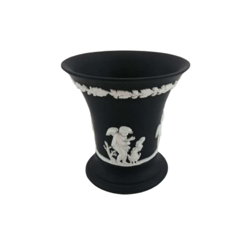 Wedgwood Jasper Black Vase