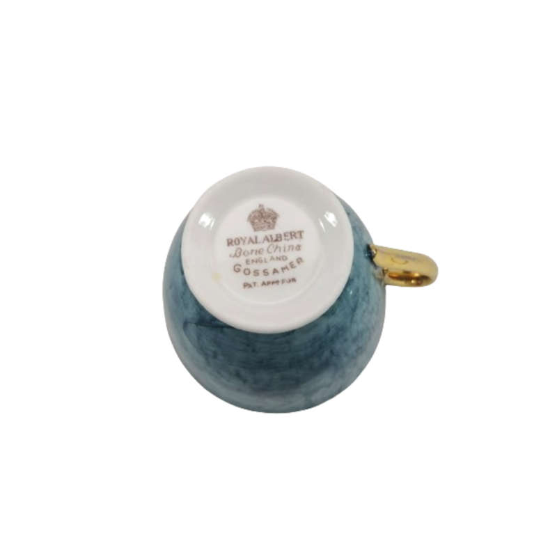 Royal Albert Bone Gossamer  Blue Marbled Trio