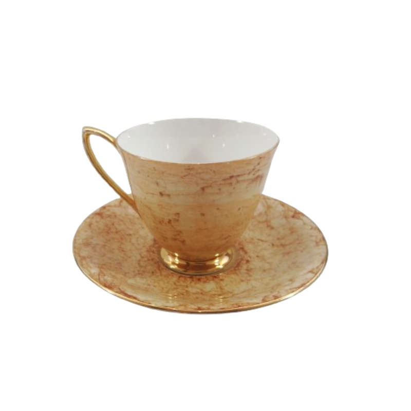 Royal Albert Bone Gossamer Orange Marbled Trio