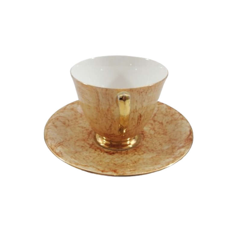 Royal Albert Bone Gossamer Orange Marbled Trio