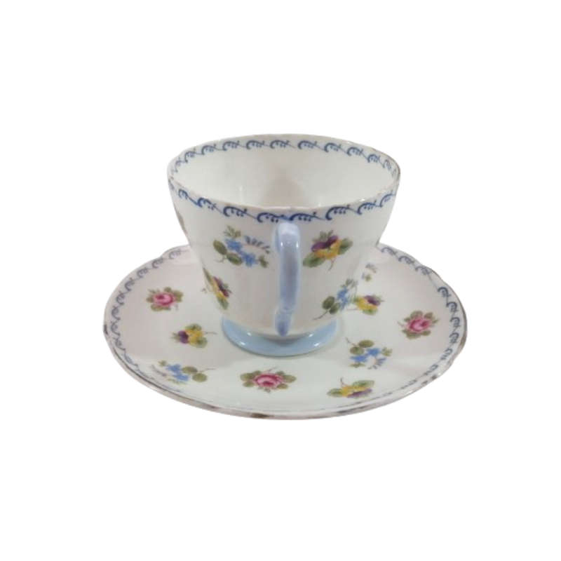 Shelley Trio Pansies, Roses and Forget-me-nots