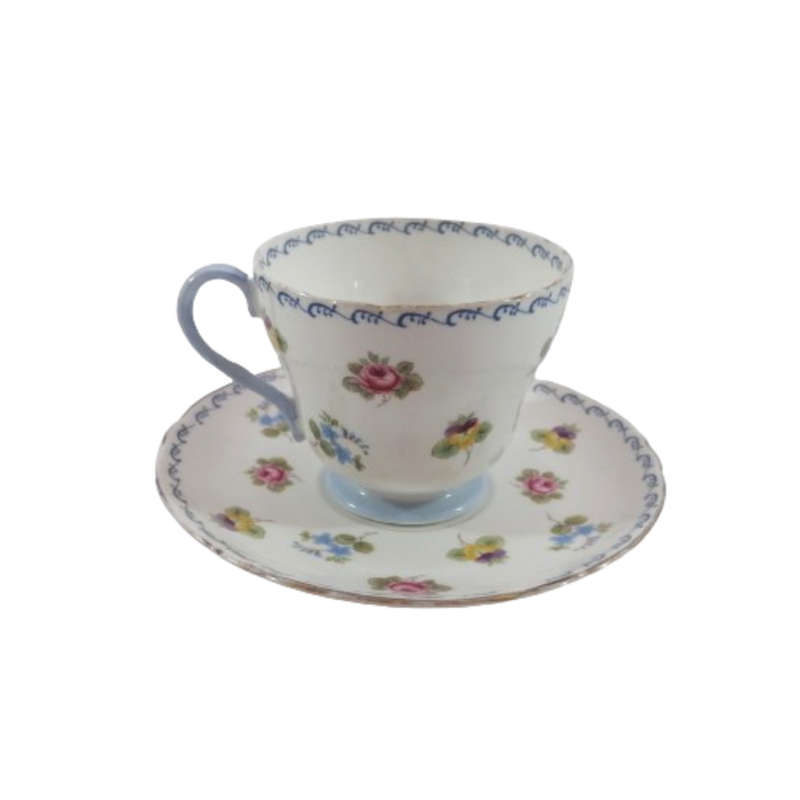 Shelley Trio Pansies, Roses and Forget-me-nots