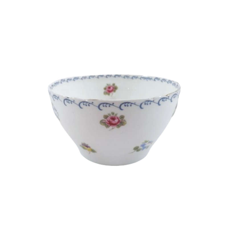 Shelley Sugar Bowl Pansies, Roses and Forget-me-nots